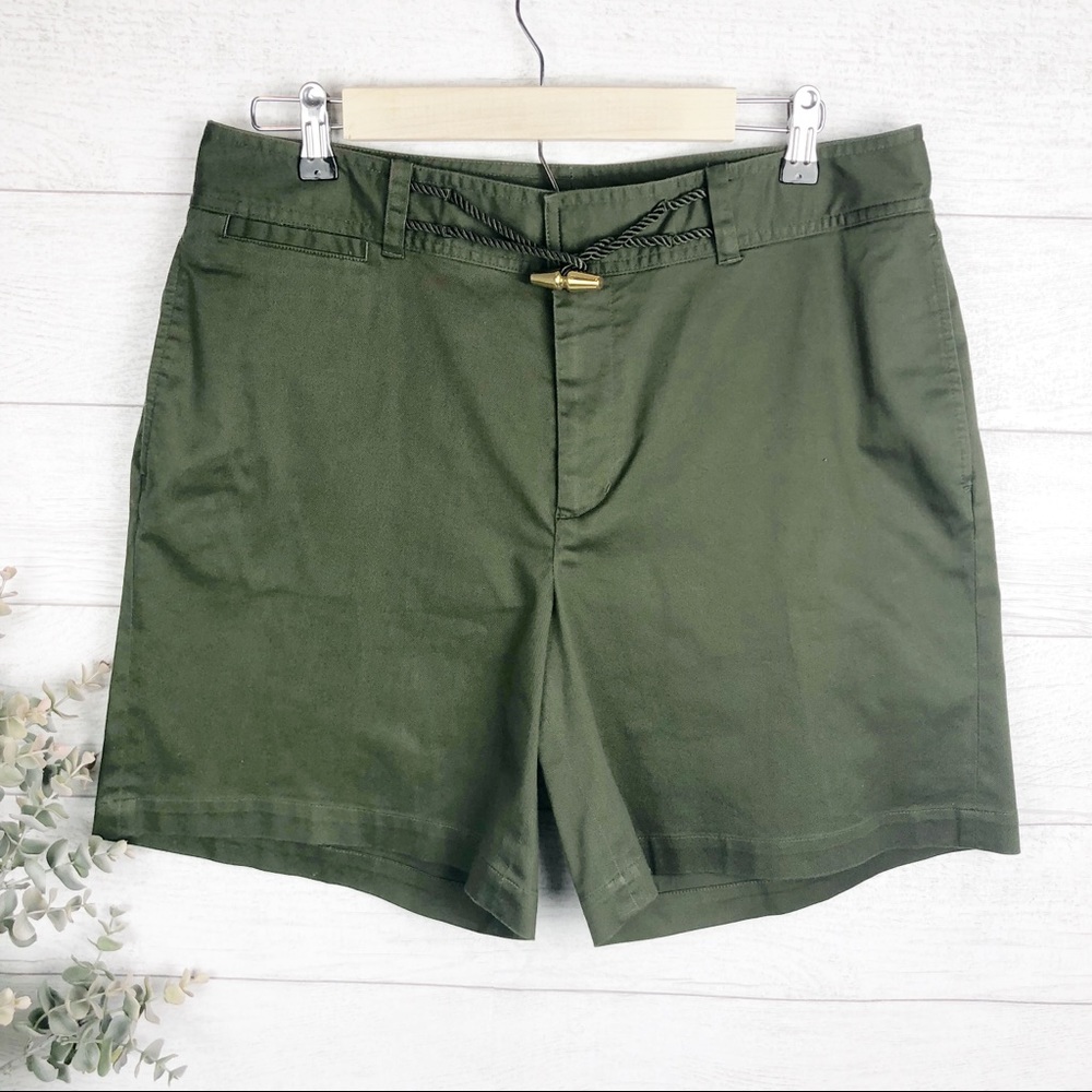 LAUREN RALPH LAUREN Green Cotton Blend Shorts